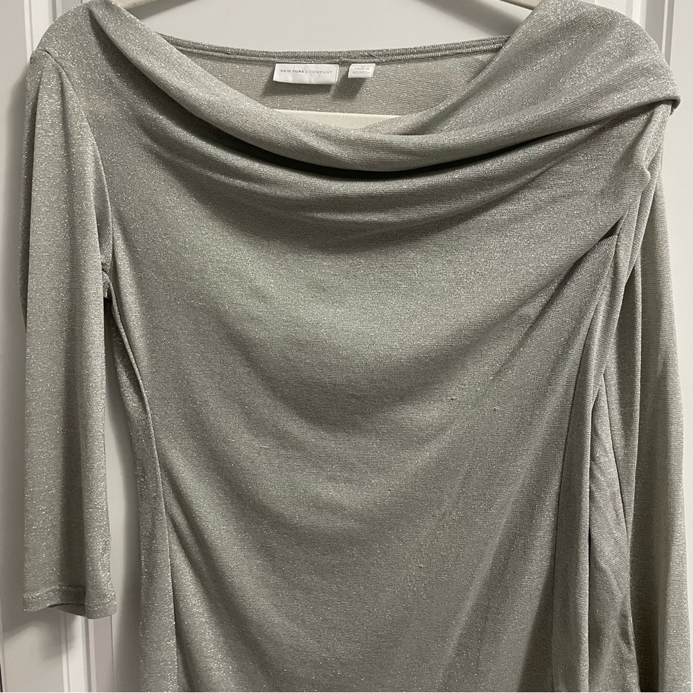 Asymmetrical glitter top